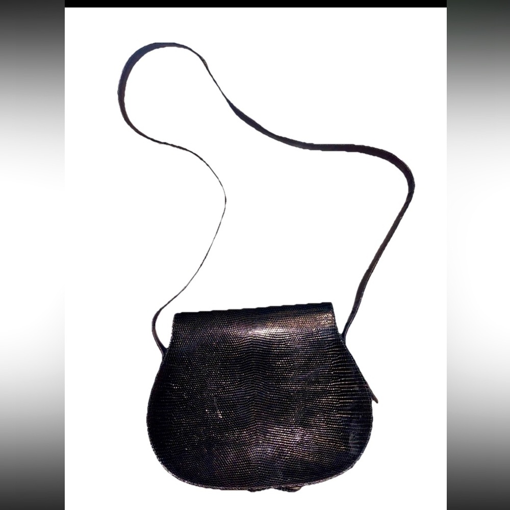 MARK CROSS Crossbody Rare Pebbled Black Leather Made in Italy Minimalist Purse